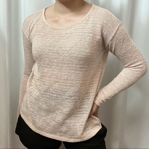 NWOT F21 Light Ballet Pink Barbiecore Thin Lightweight Knit Sweater Size Small - Picture 2 of 9